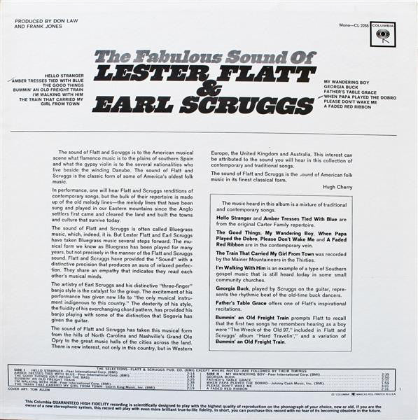 Lester Flatt & Earl Scruggs* : The Fabulous Sound Of Lester Flatt & Earl Scruggs (LP, Album, Mono)
