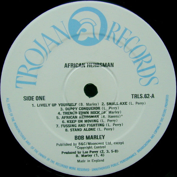 Bob Marley & The Wailers : African Herbsman (LP, Comp, RE)