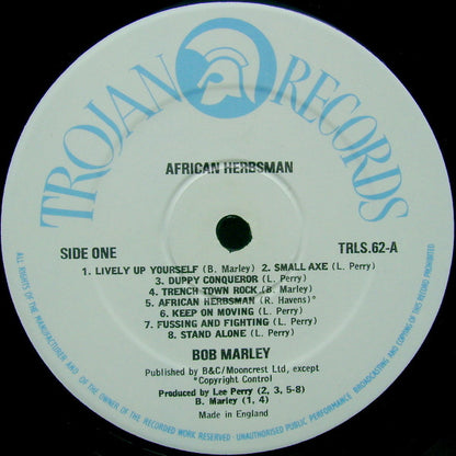 Bob Marley & The Wailers : African Herbsman (LP, Comp, RE)