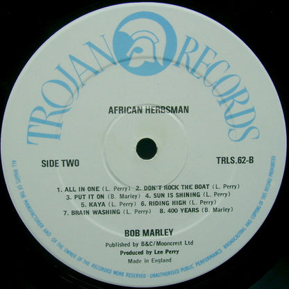 Bob Marley & The Wailers : African Herbsman (LP, Comp, RE)