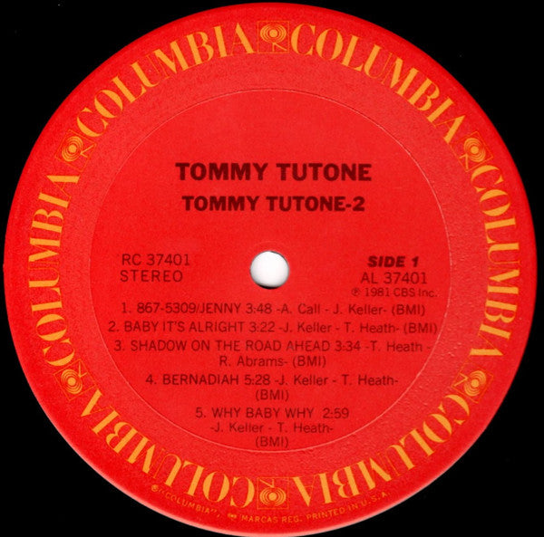 Tommy Tutone : Tommy Tutone-2 (LP, Album, Pit)