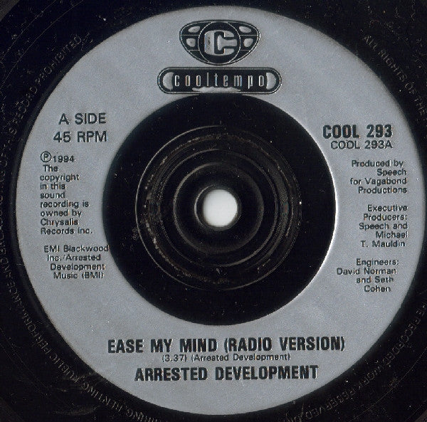 Arrested Development : Ease My Mind (7", Single)