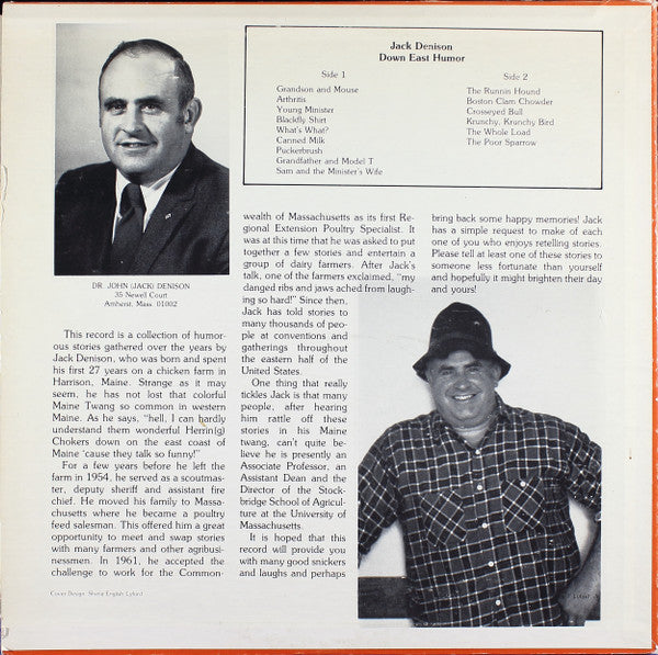 Jack Denison : Ayuh!: Down East Humor By Jack Denison (LP, Album)