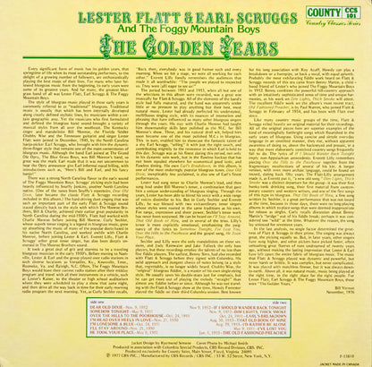 Lester Flatt & Earl Scruggs* And The Foggy Mountain Boys : The Golden Years (LP, Comp)