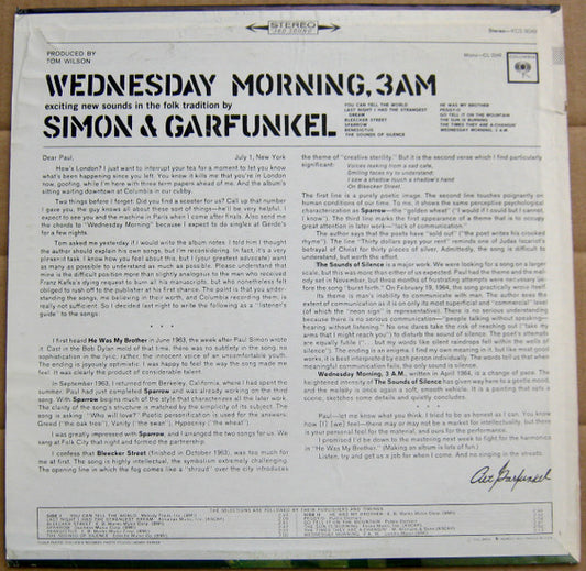 Simon & Garfunkel : Wednesday Morning, 3 A.M. (LP, Album, RE, Pit)