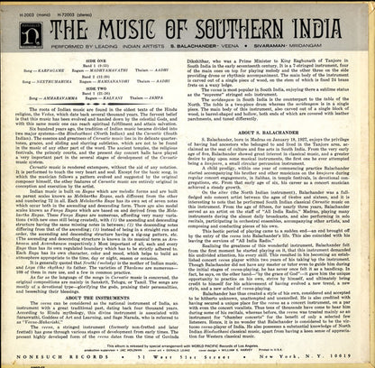 S. Balachander*, Sivaraman* : The Music Of India (LP, Album)