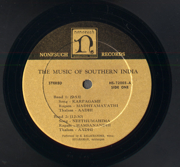 S. Balachander*, Sivaraman* : The Music Of India (LP, Album)