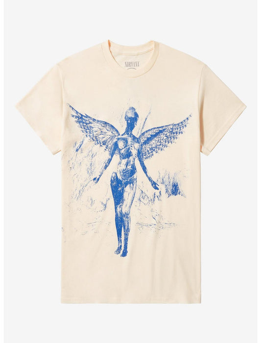 Nirvana Blue In Utero Angel Slim Fit T-Shirt