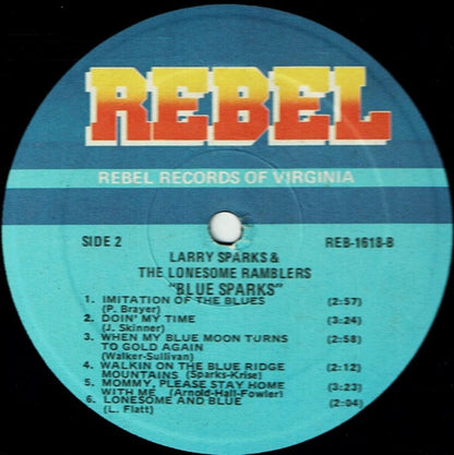 Larry Sparks And The Lonesome Ramblers : Blue Sparks (LP, Album)