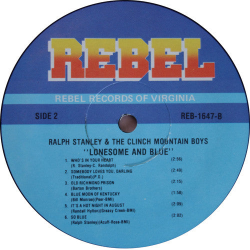 Ralph Stanley And The Clinch Mountain Boys : Lonesome And Blue (LP, Album)