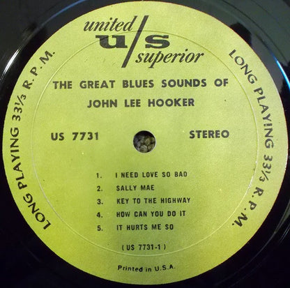John Lee Hooker : The Great Blues Sounds Of John Lee Hooker (LP, Album, RE)