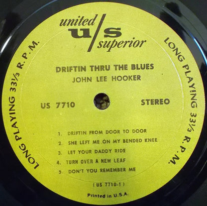 John Lee Hooker : Driftin' Thru The Blues (LP, Album, RE)