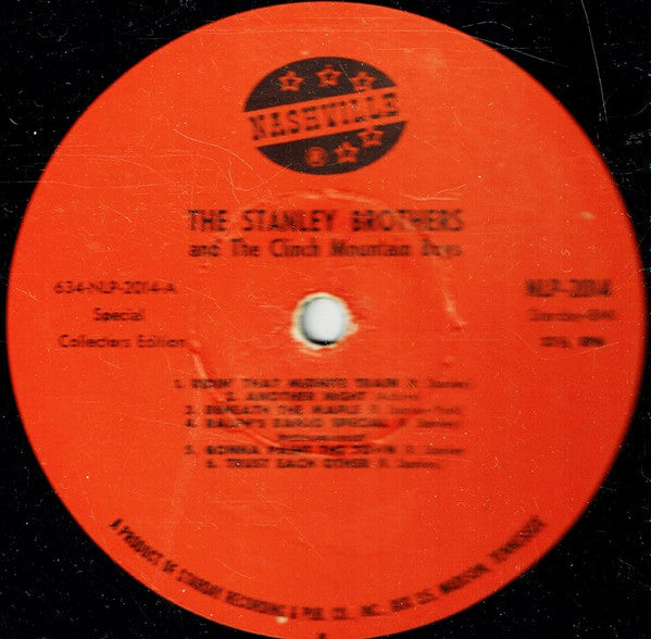 The Stanley Brothers And The Clinch Mountain Boys : Mountain Song Favorites (LP, Album, Mono, RE, Com)