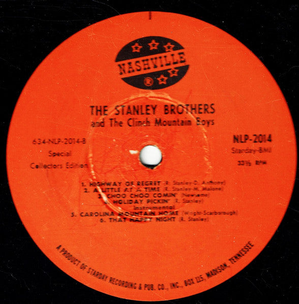 The Stanley Brothers And The Clinch Mountain Boys : Mountain Song Favorites (LP, Album, Mono, RE, Com)