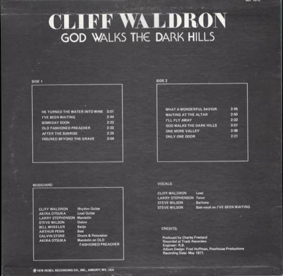 Cliff Waldron : God Walks The Dark Hills (LP, Album)