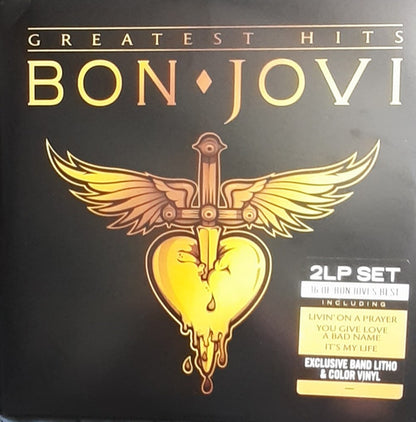 Bon Jovi : Greatest Hits (2xLP, Comp, M/Print, Gol)