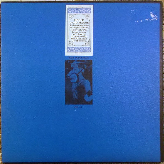 Uncle Dave Macon : Uncle Dave Macon (LP, Comp, RE)