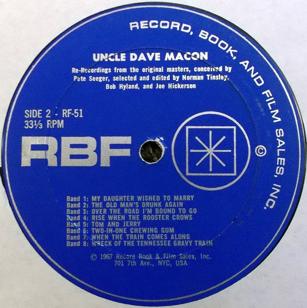 Uncle Dave Macon : Uncle Dave Macon (LP, Comp, RE)