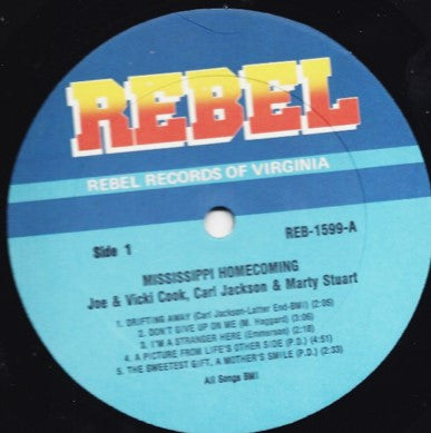 Carl Jackson, Marty Stuart, Joe Cook (3), Vicki Cook, Jim Brock Jr.* : Mississippi Homecoming (LP)
