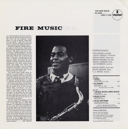 Archie Shepp : Fire Music (LP, Album, RE, RM)