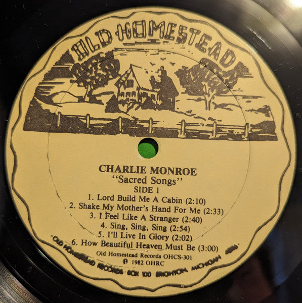 Charlie Monroe : Sacred Songs (LP, RE)