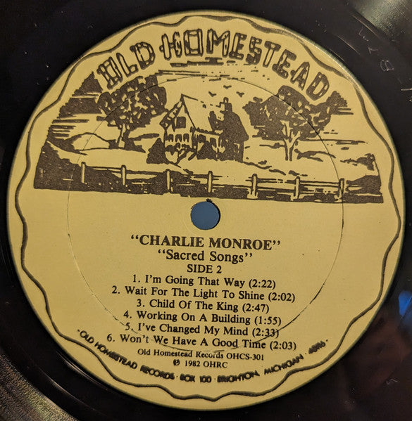 Charlie Monroe : Sacred Songs (LP, RE)