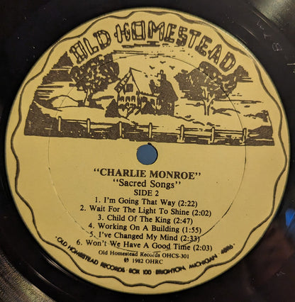 Charlie Monroe : Sacred Songs (LP, RE)