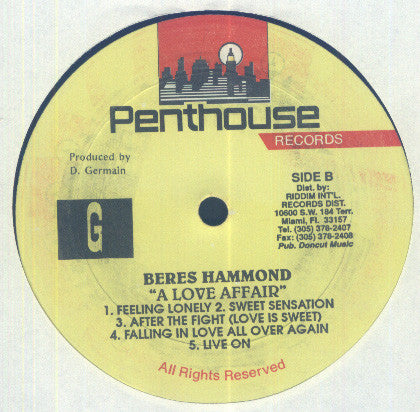 Beres Hammond : A Love Affair (LP, Album)