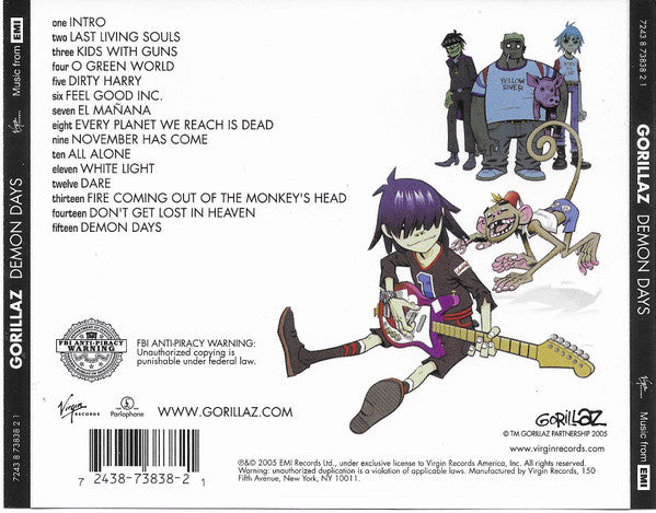 Gorillaz : Demon Days (CD, Album, Cin)