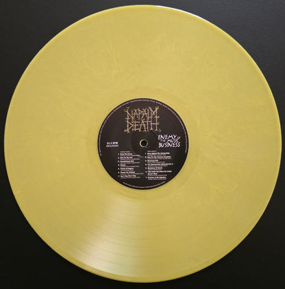 Napalm Death : Enemy Of The Music Business (LP, Album, RE, Yel)