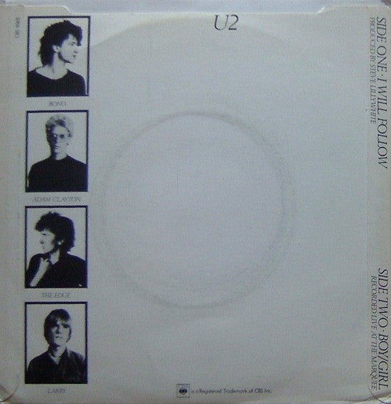 U2 : I Will Follow (7", Single, 1st)