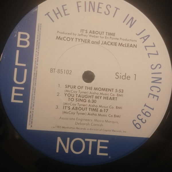 McCoy Tyner & Jackie McLean : It's About Time (LP, Album)