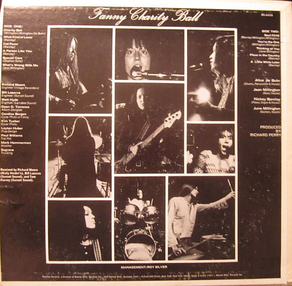 Fanny (2) : Charity Ball (LP, Album, Promo)