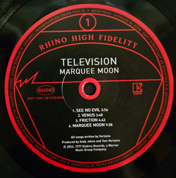 Television : Marquee Moon (LP, Album, Ltd, RE, 180)