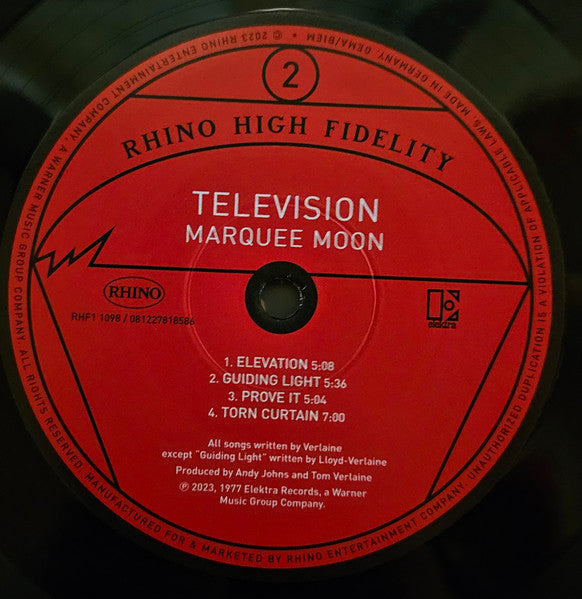 Television : Marquee Moon (LP, Album, Ltd, RE, 180)