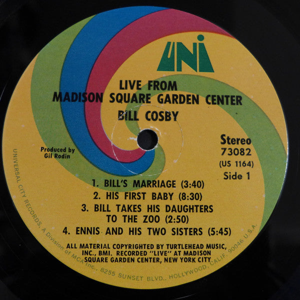 Bill Cosby : "Live" Madison Square Garden Center (LP, Album, Uni)