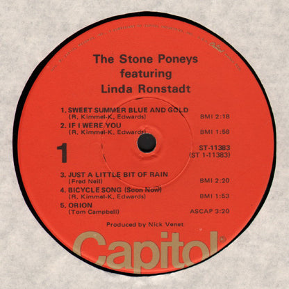 The Stone Poneys Featuring Linda Ronstadt : The Stone Poneys Featuring Linda Ronstadt (LP, Album, RE, Win)