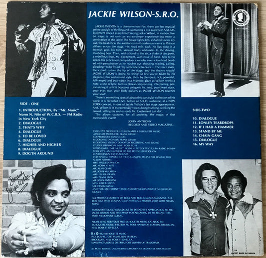 Jackie Wilson : S.R.O. (LP, Album)