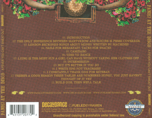 Panic! At The Disco : A Fever You Can't Sweat Out (CD, Album)