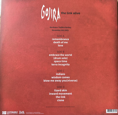 Gojira (2) : The Link Alive (2xLP, Album, Ltd, Amb)