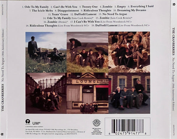 The Cranberries : No Need To Argue (2xCD, Album, Dlx, RM, 30t)