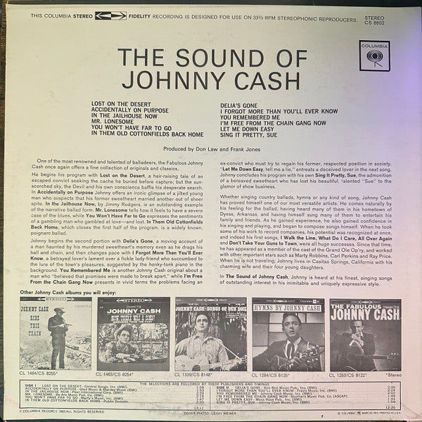 Johnny Cash : The Sound Of Johnny Cash (LP, Album, RE, Pit)