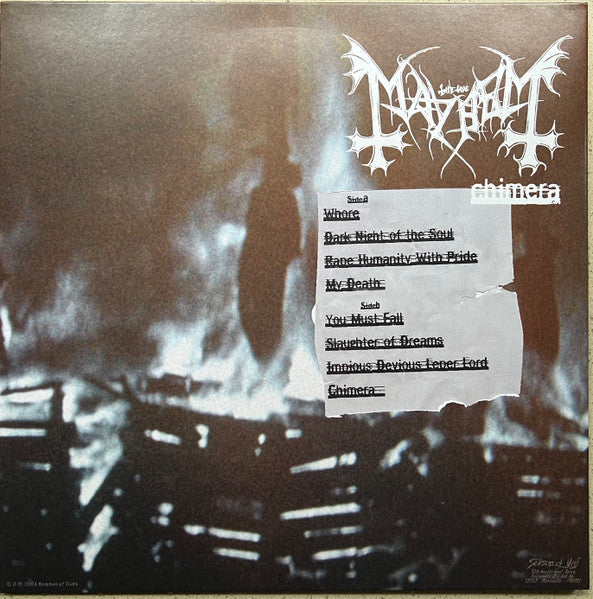Mayhem : Chimera (LP, Album, Ltd, RE, RP)