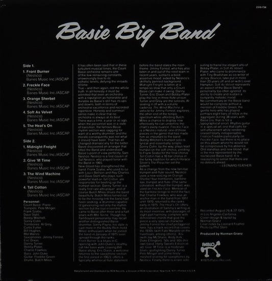 Count Basie : Basie Big Band (LP, Album)