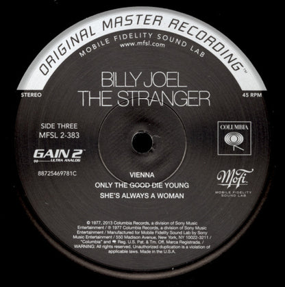 Billy Joel : The Stranger (2x12", Album, Ltd, Num, RE, RM, Gat)