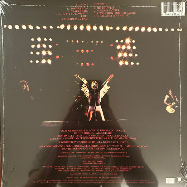 Ozzy Osbourne : Blizzard Of Ozz (LP, Album, RE, RM, 180)