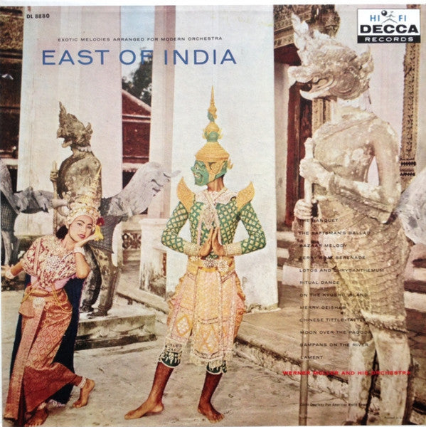 Werner Müller And His Orchestra* : East Of India (Exotic Melodies Arranged For Modern Orchestra) (LP, Album, Mono, Promo)
