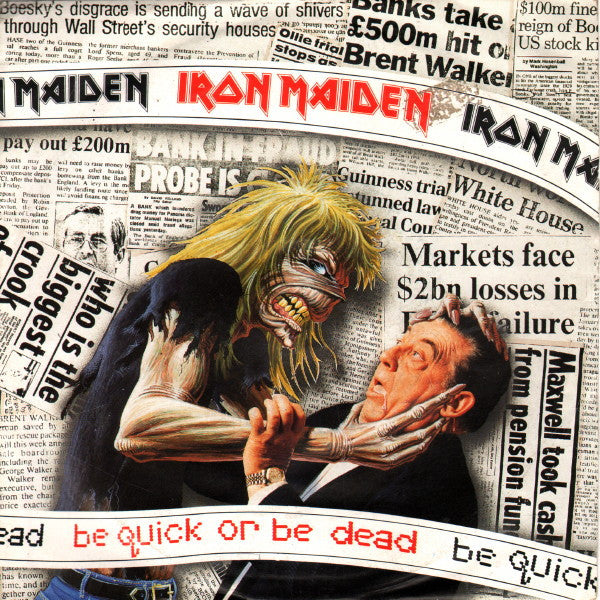 Iron Maiden : Be Quick Or Be Dead (7", Single, Sil)
