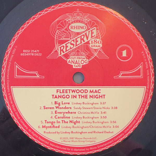 Fleetwood Mac : Tango In The Night (LP, Album, RE, 180)