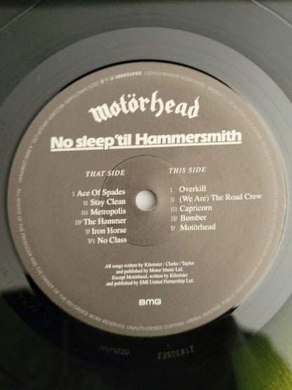 Motörhead : No Sleep 'Til Hammersmith (LP, Album, Ltd, RE, 50t)